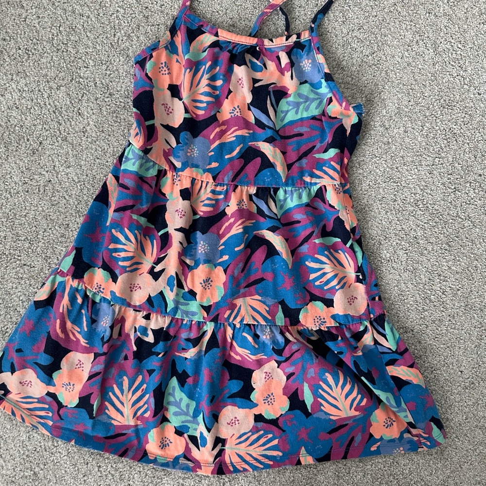 Cat & Jack Floral Kids Dress - Multicolor size S (6/6x)
